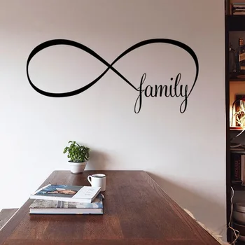 

Family Infinite Symbol Shape Endless Sign Wall Sticker For Living Room Bedroom Decor Wall Art Decals Home Decoration Accessories