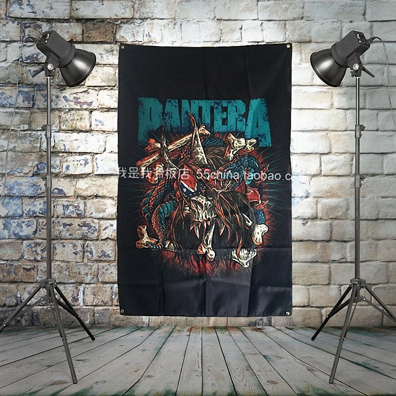 &quotPANTERA&quot большой рок флаг группы ткань баннеры настенные картины ретро плакат