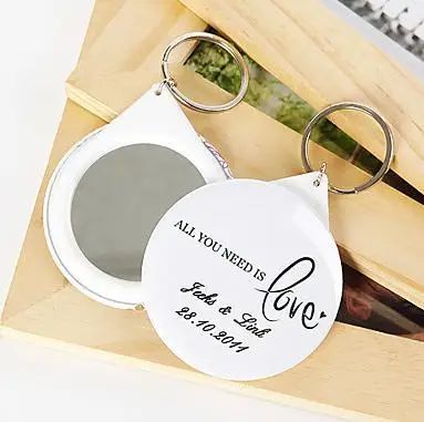Free Shipping 1pcs Personalized Wedding Favors And Gifts Mirror Free Shipping 1pcs Personalized Wedding Favors And Gifts Mirror Keychain For Guests Souvenirs In Party From Home Garden On