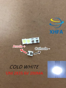 

1000pcs/LOT Original UNI LED 3528 2835 1210 Light Beads High Power 1W 6V Cool white For LED LCD TV Backlight Applicatio