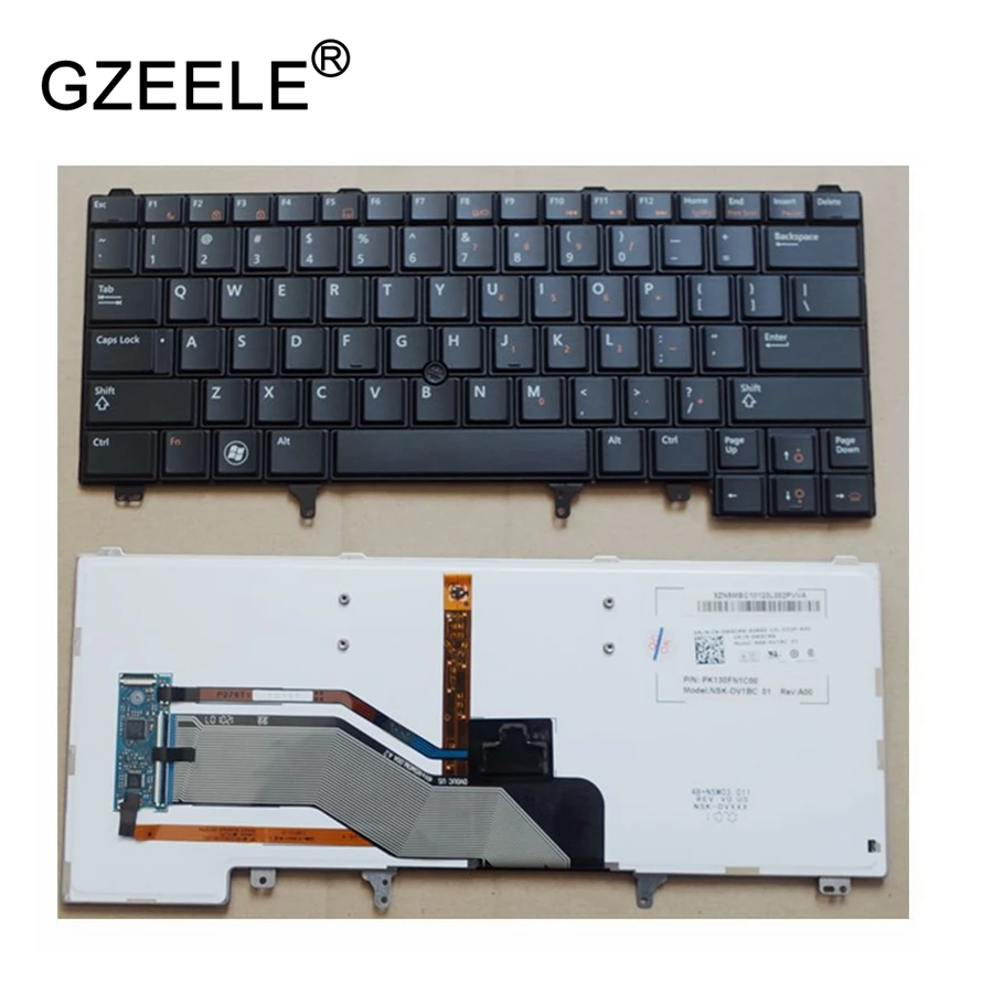 GZEELE New For Dell Latitude E6420 E6430 E6440 XT3 keyboard US layout black color with backlit GZEELE New For Dell Latitude E6420 E6430 E6440 XT3 keyboard US layout black color with backlit