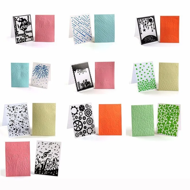 

1PCS Plastic Embossing Folder For Gift Scrapbooking Irregular Bricks Type Photo Album Card Paper Craft Template Mold