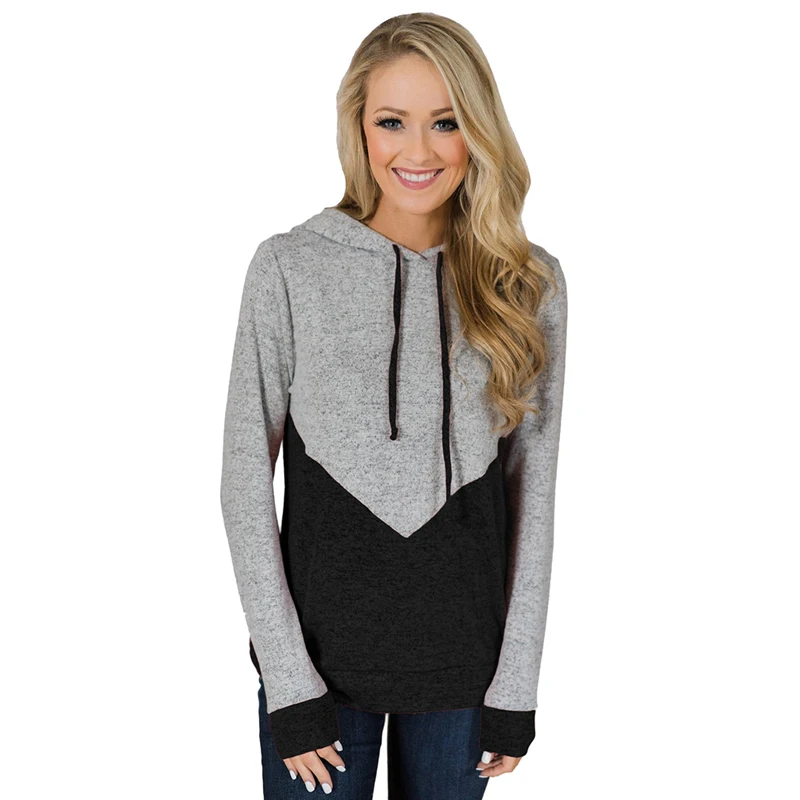 Autumn T Shirt Female Casual Drawstring Hooded T Shirt Women Tops New