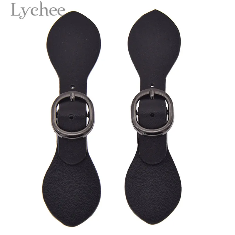Lychee 2 шт. металлические кнопки из искусственной кожи высококачественные пряжки