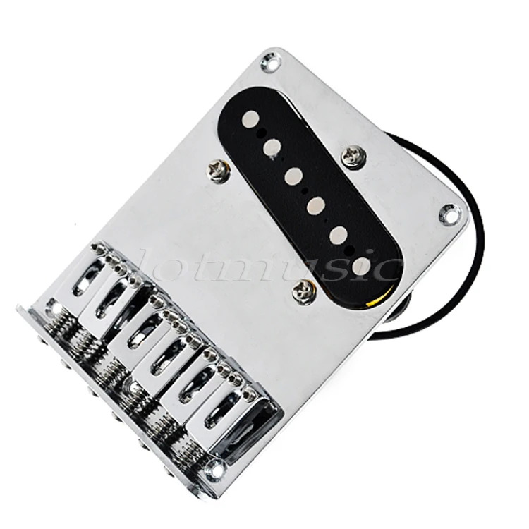 Koop Gitaar Zadel Brug Single Coil Pickup Asbak Brug voor Elektrische Gitaar Onderdelen Accessoires Zilver 6 Zadel
