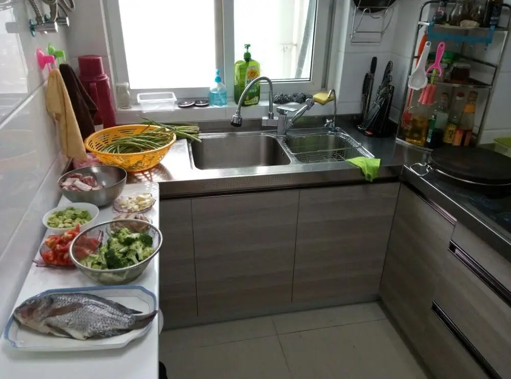 Высокая плотность краски доска мебель для дома Кухня Счетчик складной стол