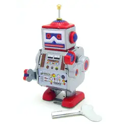 Классический винтажный Заводной Робот для детей, игрушки из олова с напоминанием, подарок для забавных игрушек для детей