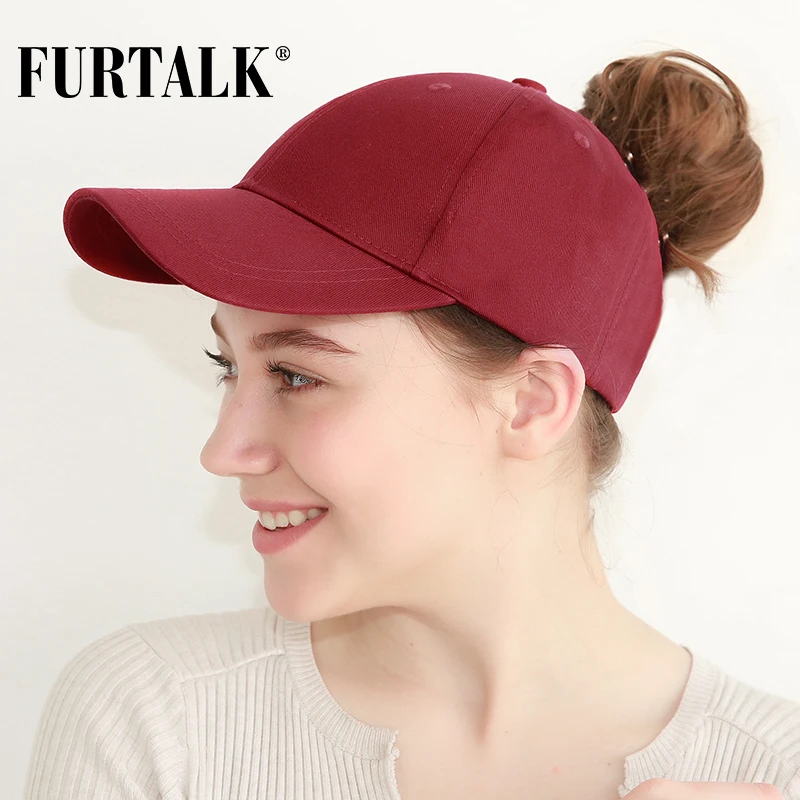 FURTALK Кепка Женская Бейсболка Конский Хвост Шапка Женские Летние Кепки HTPU007|hat