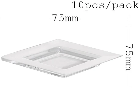 Продвижение-для мероприятий, вечеринок, свадьбы поставщиков фестиваля, одноразовая пластиковая посуда, 44*44 мм/60 мл мини квадратная чашка для десертов, 10/упаковка - Цвет: Цвет: желтый