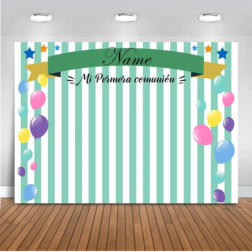 

Neoback first communion photography backdrop girl boy party decor flower background photocall prop photobooth prop customize