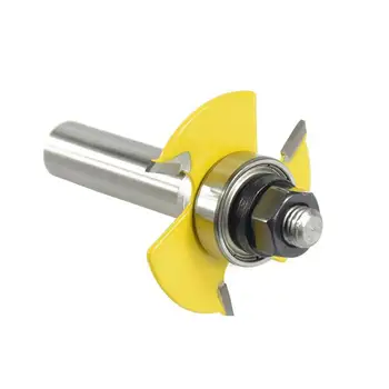 

Slot Router Bit 6 Cutter + 1/2" & 1/4" Shank Adjustable Woodworking Tool Shank Tenon Cutter