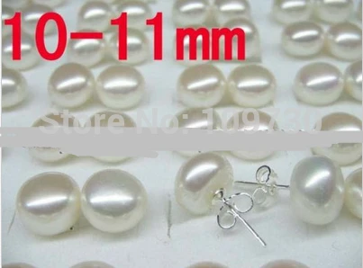 

ry00365 Lots 50 Pairs 8-9mm freshwater pearl earring 925silver (A0425)