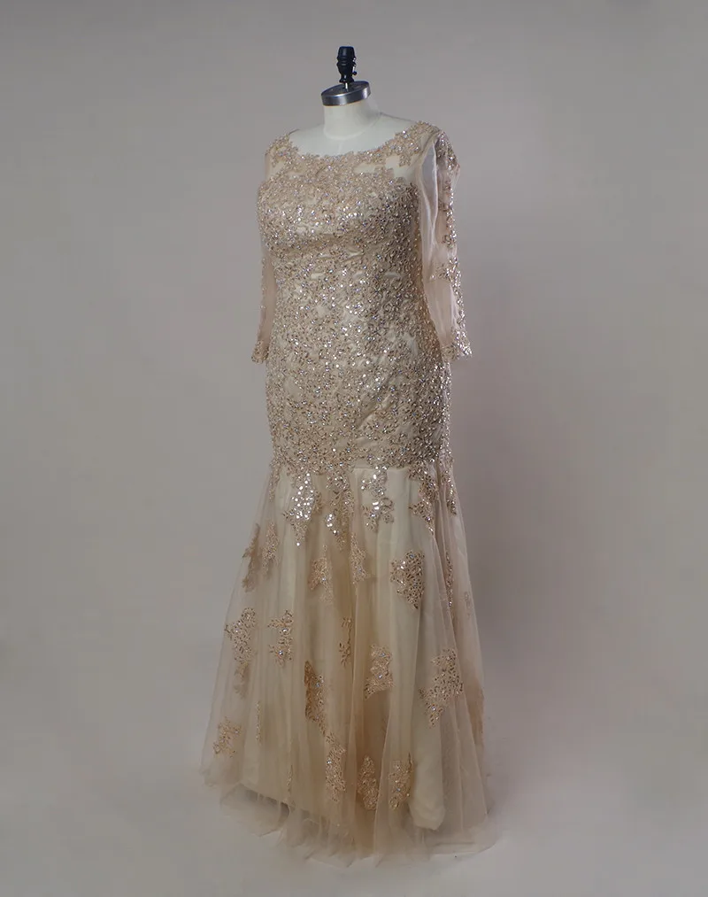 Sexy Backless Long Evening Dress Vestido de Festa appliques beading Lace Evening gown Dress robe de soiree Party Prom Dress (5)
