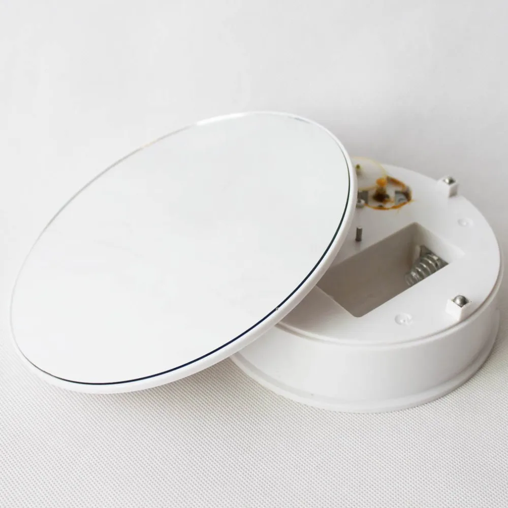 8 Mirror Top Battery  Adapter Power Rotating Rotary Display Stand Turntable - Include Ac Plug (Double Power)
