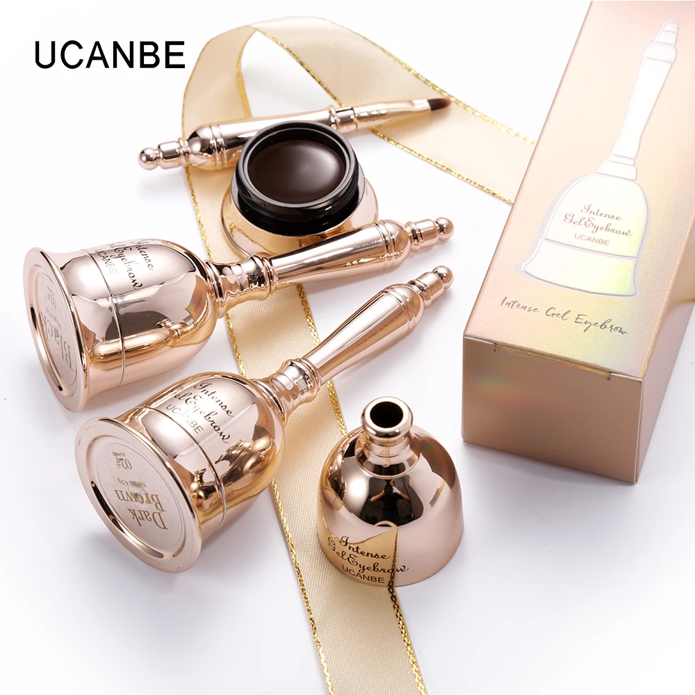 UCANBE Eyebrow Eyeliner Makeup Intense Gel Eyebrow Waterproof 24H Longlasting Eyeliner Black Natural Brown Tattoo Christmas Bell