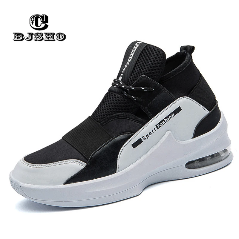 CBJSHO Fashion Breathable Mesh Height Increasing Shoes Men Lace Up Air