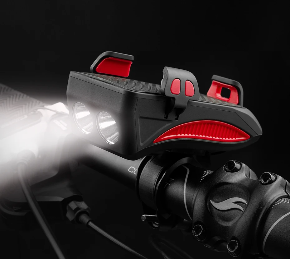 Clearance CoolChange Bike Light Cycling Alarm Bell Smart phone Mount Stand Bicycle Lamp Stand 2000/4000mAh Power Bank Bicycle Front Light 2