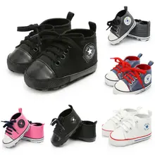 Для маленьких мальчиков платье для малышей, девочек мягкая подошва спортивные Повседневное холст обувь для детей, начинающих ходить Повседневная детская обувь