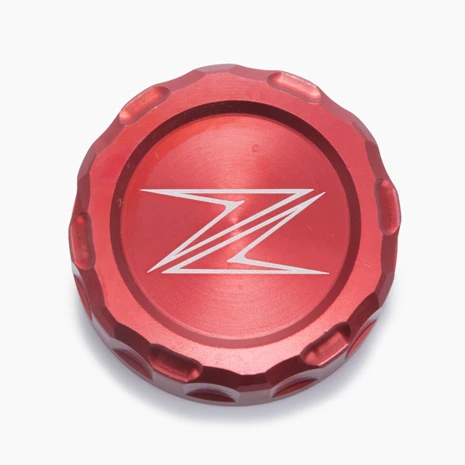 Моту-Мотоцикл с ЧПУ Алюминий сзади Тормозная жидкость Крышка Резервуара Кепки для Kawasaki Z1000 2010- z900 Z800 с Z логотип - Цвет: Красный