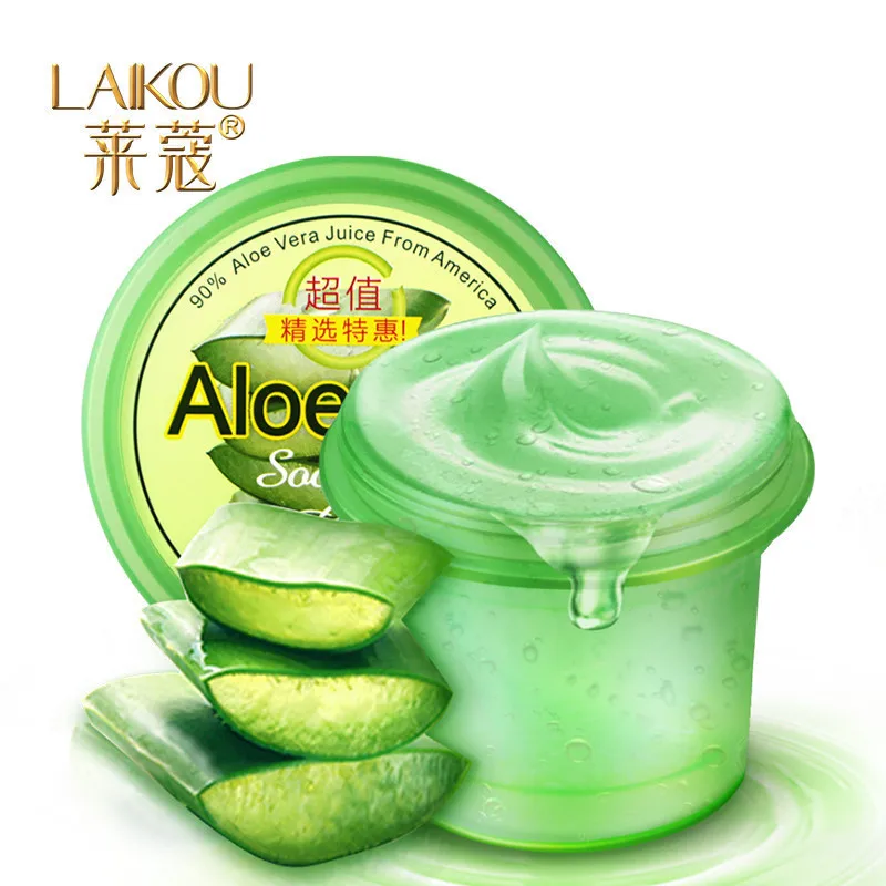 

LAIKOU Aloe 90% Soothing Gel 90% Aloe Vera Juice From America 120g free shipping Moisturizing Cream repairing skin moisture