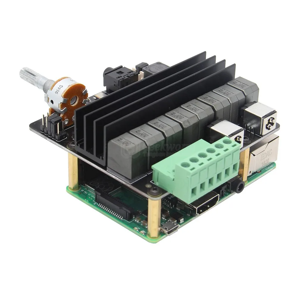 Raspberry Pi 4 Модель B/3B+/3B HIFI DAC Full-HD усилитель класса D звуковая карта, X450 аудио Плата расширения Raspberry Pi музыкальный плеер