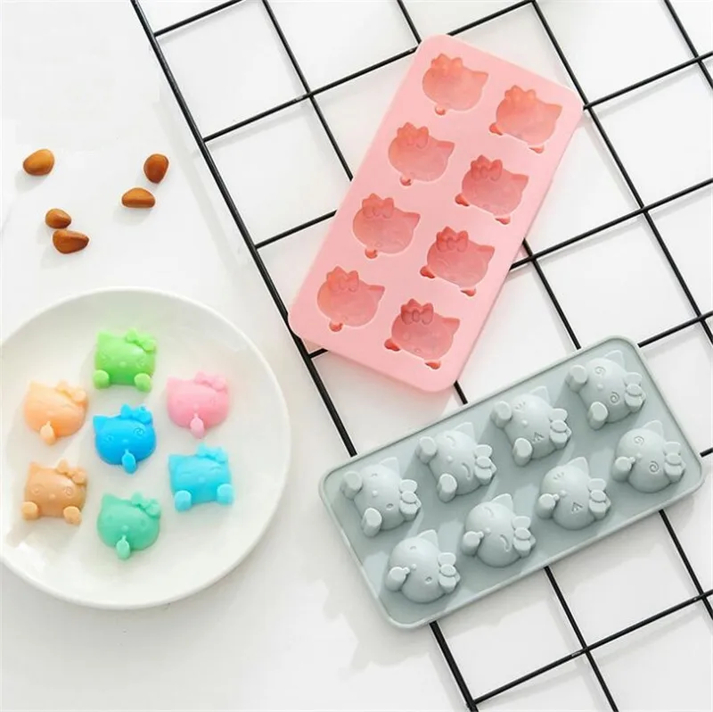 

Cute Cat Silicone Cake Mold Chocolate Soap Mold Fondant Sugar Art Tools For Soap Making DIY Cake Candle Mould 16.5x8.4x1.5cm