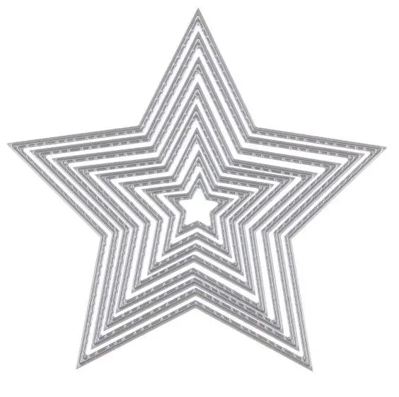 

8pcs Basic Stars Cutting Dies Carbon steel Metal Cutting Dies Scrapbooking Decorative Paper Cards Template