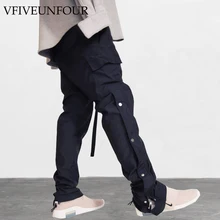 VFIVEUNFOUR 2019 Harajuku Men's Casual Pants Men Hiphop Pants Side Button Man Joggers Track Sweatpants Drawstring Trousers VFIVEUNFOUR 2019 Harajuku Men's Casual Pants Men Hiphop Pants Side Button Man Joggers Track Sweatpants Drawstring Trousers