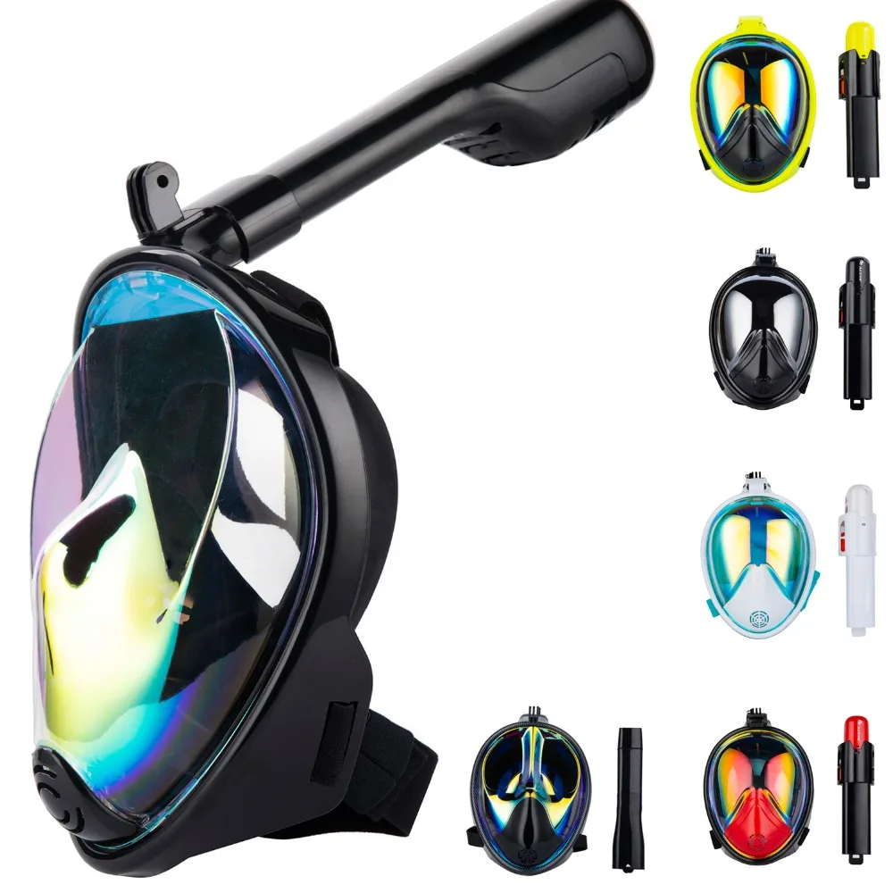 

13% Cheap Diving Mask Scuba Mask Underwater Anti Fog Full Face Snorkeling Mask Women Men Kids Swimming Snorkel Diving Equipment