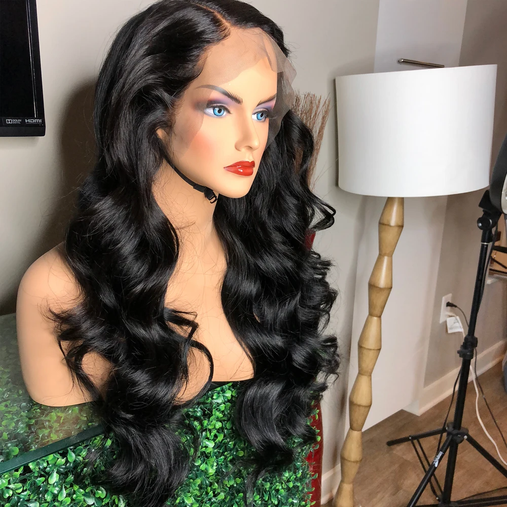13x6-Deep-Part-250-Density-Lace-Front-Human-Hair-Wigs-Preplucked-with-Baby-Hair-Remy-Black