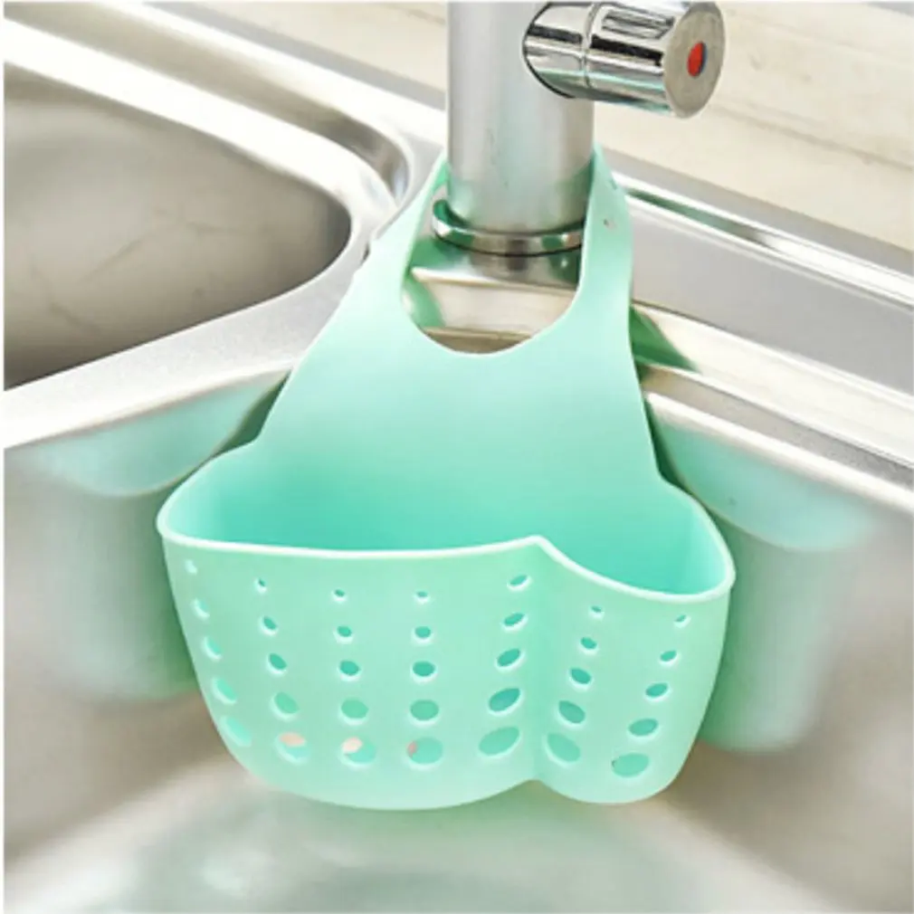 

Home Kitchen Sink Storage Baskets Hanging Strainer Sponge Holder Adjustable Snap Button Type Faucet Storage Baskets