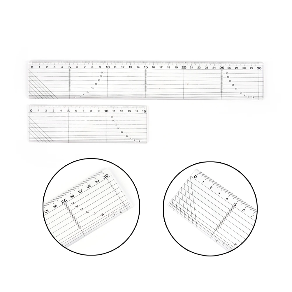 

Measuring Tool Transparent Quilting Sewing Patchwork Foot Aligned Ruler Grid Cutting Edge Tailor Craft Handmade Ruler 5*15/30cm
