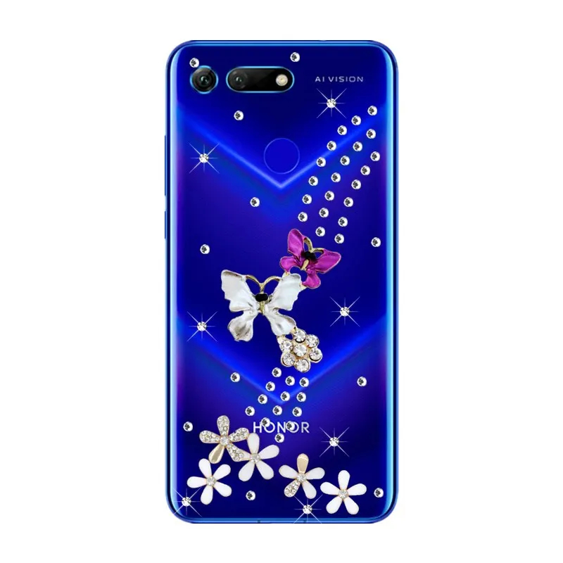 Чехол для телефона Huawei honor View 20 10 V20 V10 роскошный блестящий чехол со стразами и 8A 8C 8X