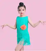 Latin Dance Skirt For Children 2018 New Tassel Sumba Latin Competition Dancing Dress High Quality Girls Latin Fringe Skirt