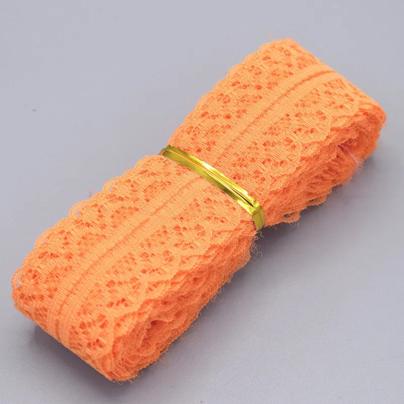 5-10 ярдов Высокое качество кружева/тесьма ширина 28 мм DIY ткань украшения вышитая тонкая пряжа для шитья Европейский стиль кружевная ткань - Цвет: orange
