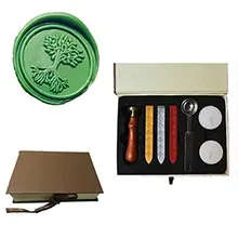 Mdlg Винтаж Древо жизни индивидуальный логотип свадебные приглашения Воск уплотнительное штамп Щупы для мангала ложка подарочная коробка комплект