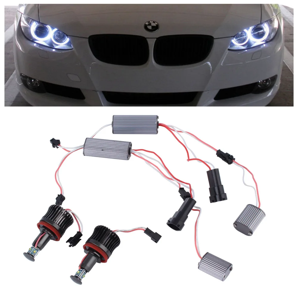 

20W 7000K H8 LED Angel Eyes Ring Marker Light Bulbs For BMW 1 3 5 X Series