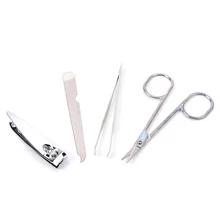 4 шт./компл. Набор для путешествий в горошек Кошелек для маникюра и педикюра, инструмент Наборы подружки невесты свадебные подарки 13*12*2 см, розовый цвет