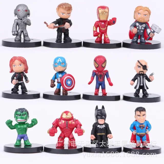 DHL 100 zestaw 2 PVC Action Figures Figurek Marvel