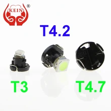KEIN 1PCS Auto car led T3 T4 2 T4 7 1SMD Instrument dashboard Lights Lamp Bulb