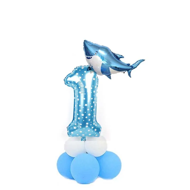 8-сезон воздушные шары в виде акулы на день рождения животных вечерние платье для дня рождения с изображением акулы морскую тематику Sharknado Юбилей детские подарки для детей декор - Цвет: Сливовый