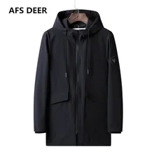Бренд весна осень новая мода Тренч куртка пальто мужская длинная Стильная верхняя одежда ветровка Тренч куртка мужская куртка плюс размер