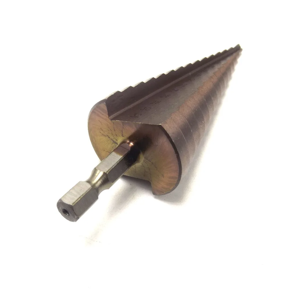 HSS-CO / M35 Hexagonal handle Triangle Shank 4-20mm Cobalt Straight Shank Bit Metal Cone Bit Stainless Steel Hole Saw