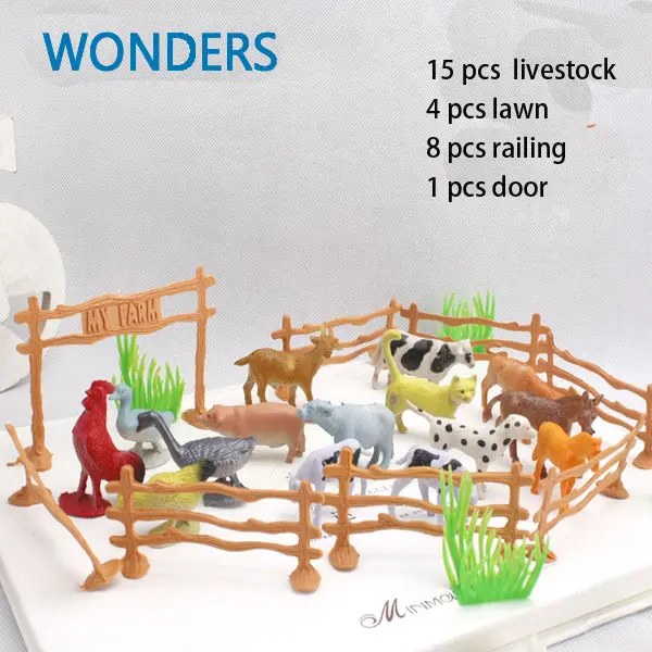 Image 15pcs pack Farm Animals Toys  2