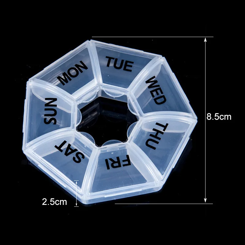 1 шт. 7 дней Еженедельный контейнер для таблеток коробочка для медицинских целей коробка держатель контейнер портативный дорожный ящик для хранения корпус контейнера-органайзера