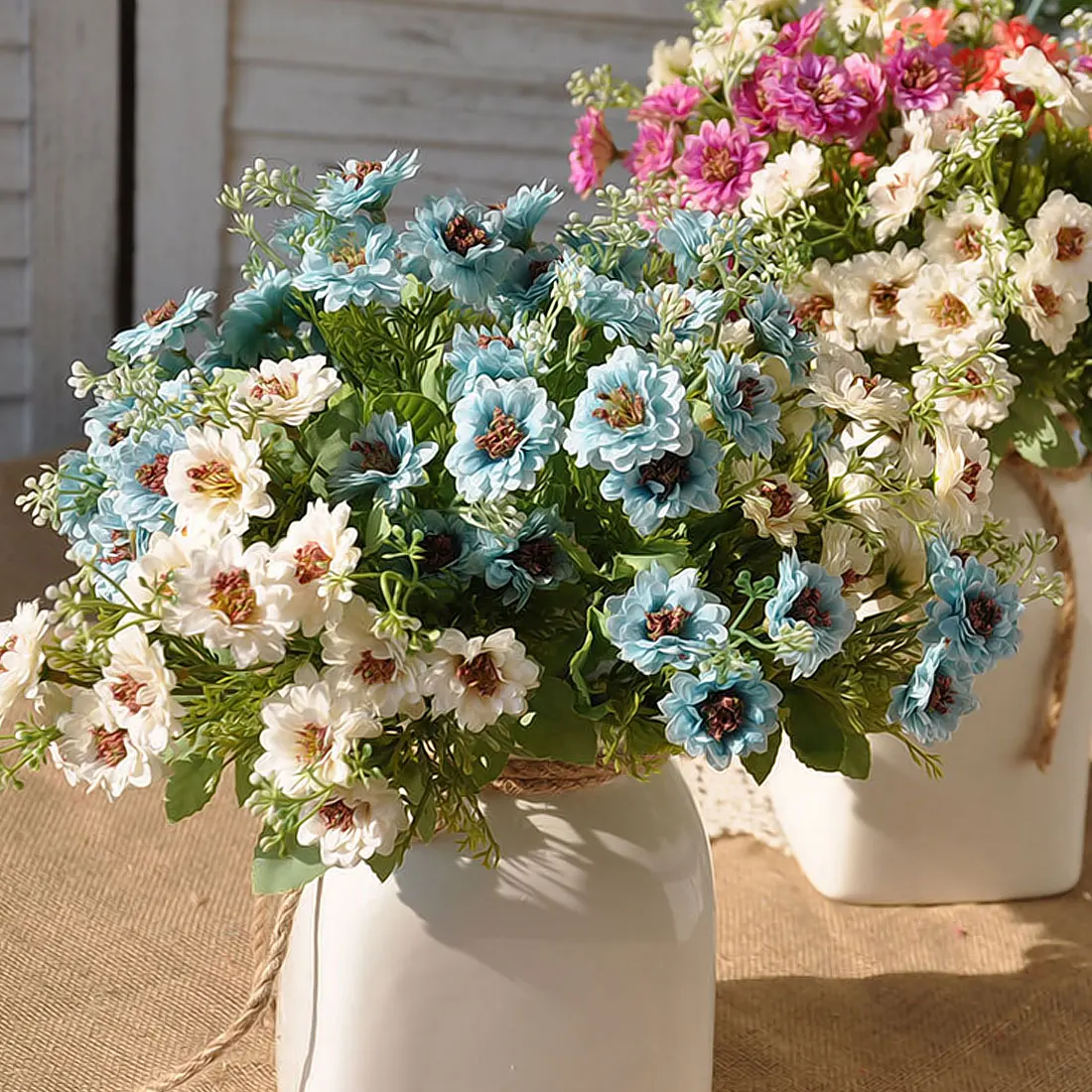

European Style Artificial Daisy 1PC Silk Flower Wedding Decoration Flower Arrangement DIY Home Table Decoration