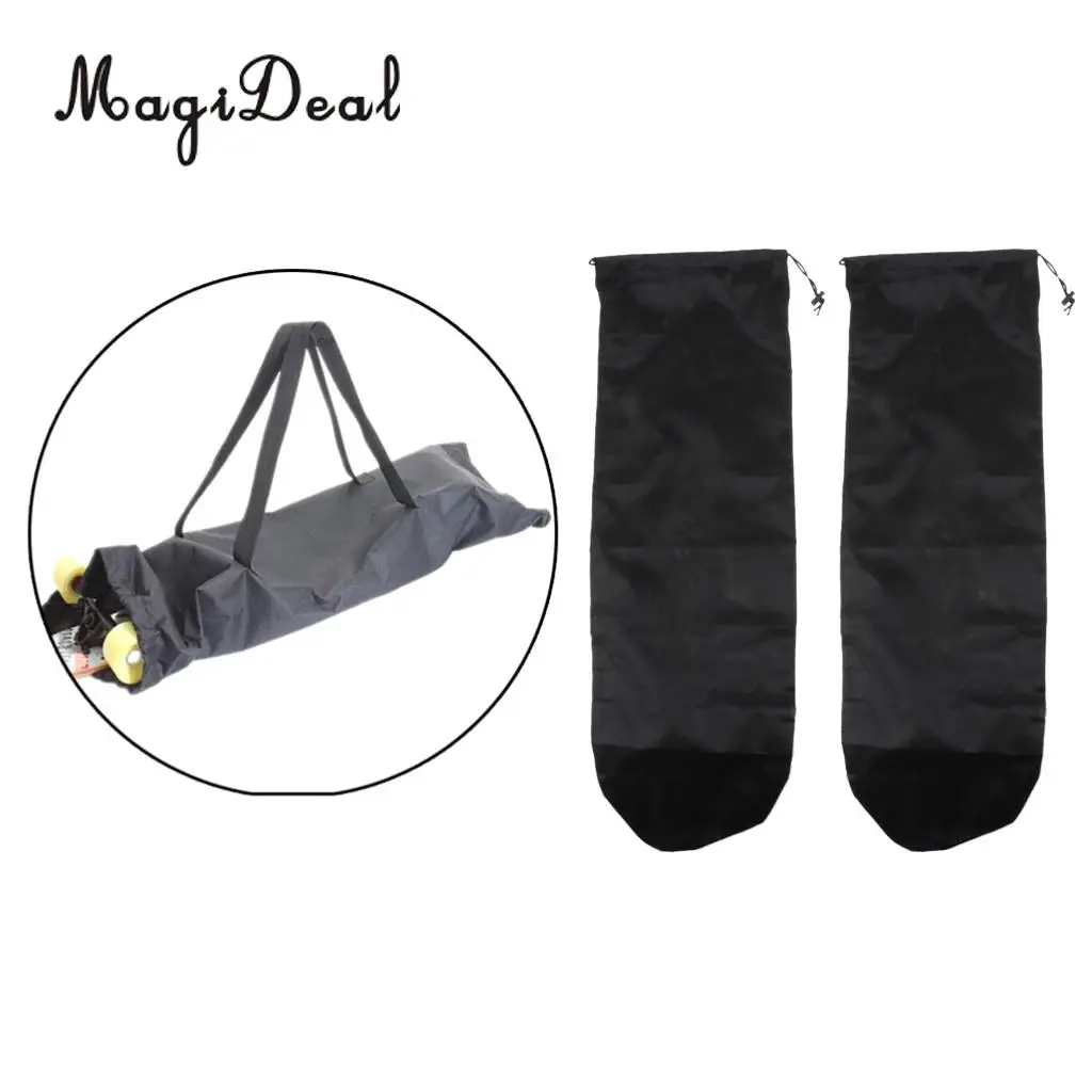 2pcs Oxford Skateboard Carry Bag Longboard Holder Carrier Backpack Case