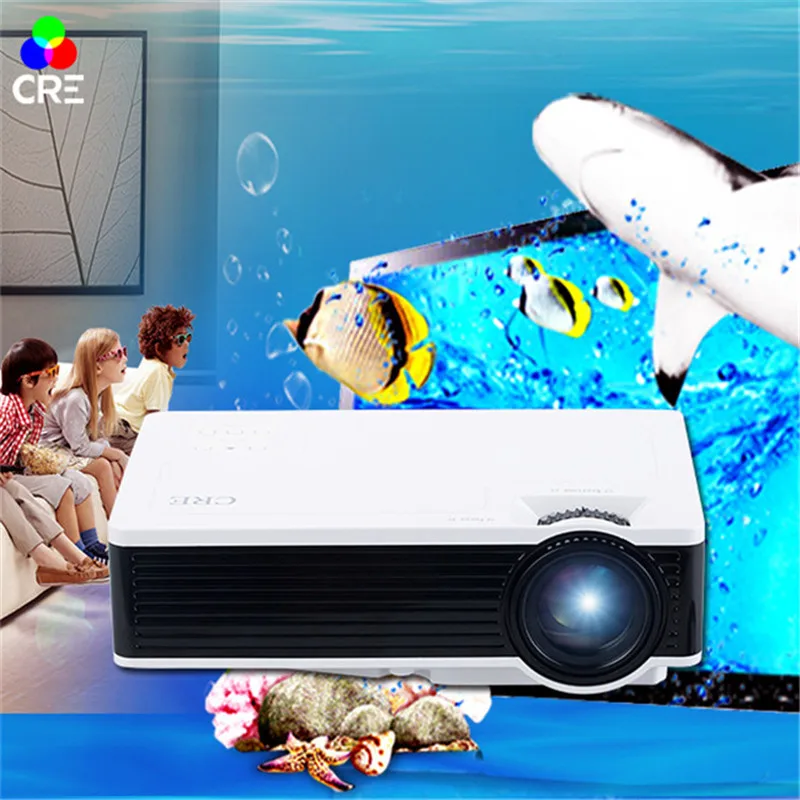 HD мини проектор оригинальный 800*480P 1080p поддержка светодиодный Android Wi Fi видео