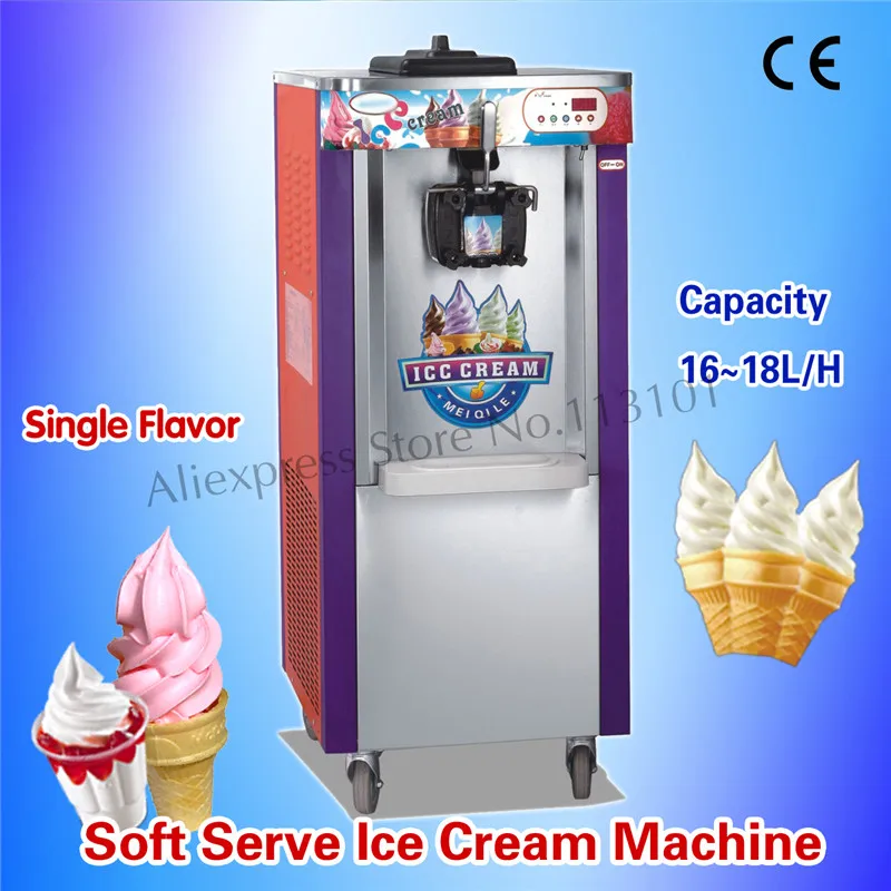 

Commercial Ice Cream Machine Single Head Soft Serve Ice Cream Machine Brand New One Flavor 220V specs