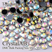 Machine Cut 100 Brut SS20 Verre Matériel Cristal AB DMC Hotfix Strass Pour Le Vêtement